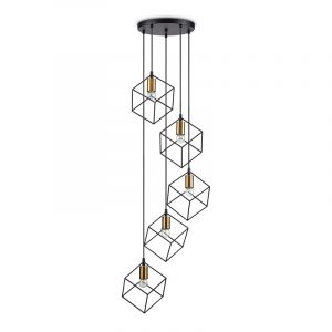 IDEAL-LUX-ICE-SOSPENSIONE-5-LUCI-NERO-STILLUCE-STORE-BERGAMO