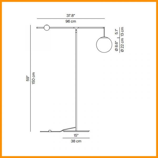 Luceplan Malamata Lampada Parete B01A22 – Stilluce Store