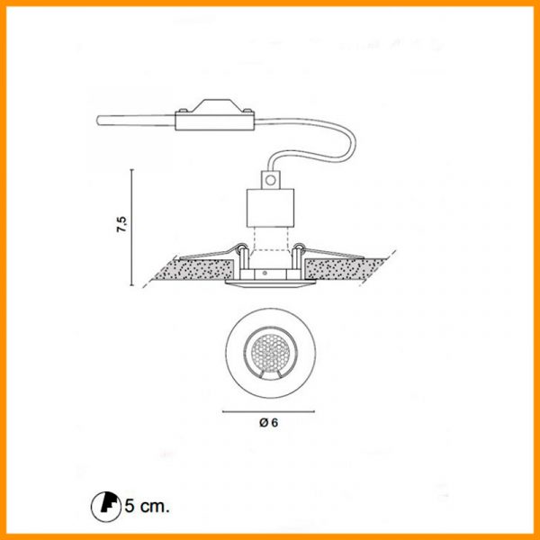 Egoluce Faretto incasso 230V Geko Mini cod. 6680 con lamp. – Stilluce Store