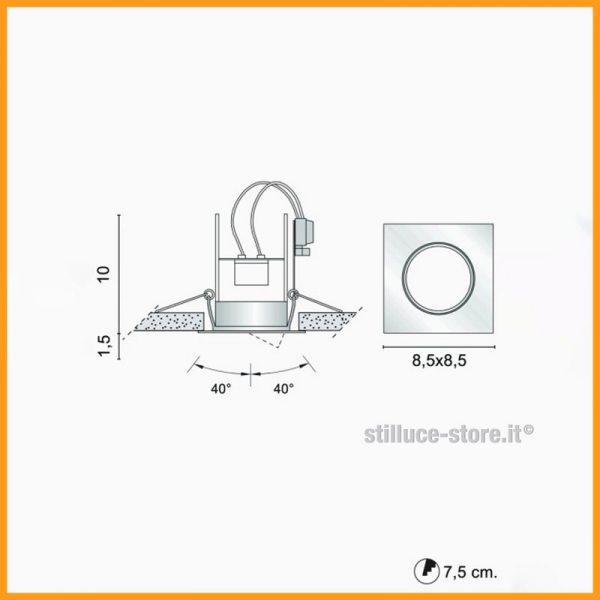 Egoluce Faretto Incasso 230V Geko orientabile cod. 6455 – Stilluce Store