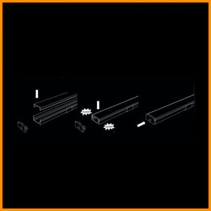 Barra LED alluminio per soggiorno mt 2 completa - immagine 3