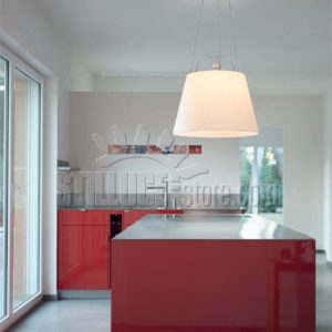 Artemide Tolomeo Mega Sospensione Diffusore Pergamena cm 42 - immagine 2