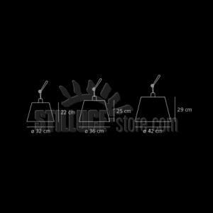 Artemide Tolomeo Mega Dimmer Parete Diffusore Pergamena cm 42 - immagine 3