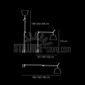 Artemide Tolomeo Mega Dimmer Parete Diffusore Pergamena cm 42 - immagine 2