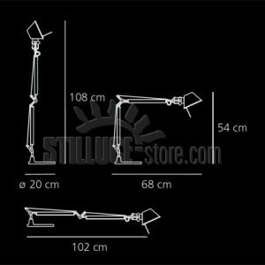 Artemide Tolomeo Mini Led Tavolo con Base - immagine 3