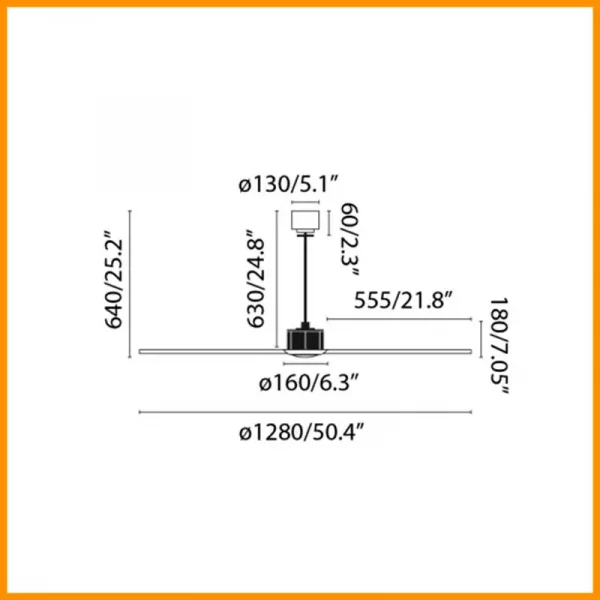 JUST FAN Ventilatore da soffitto nero/madera senza luce