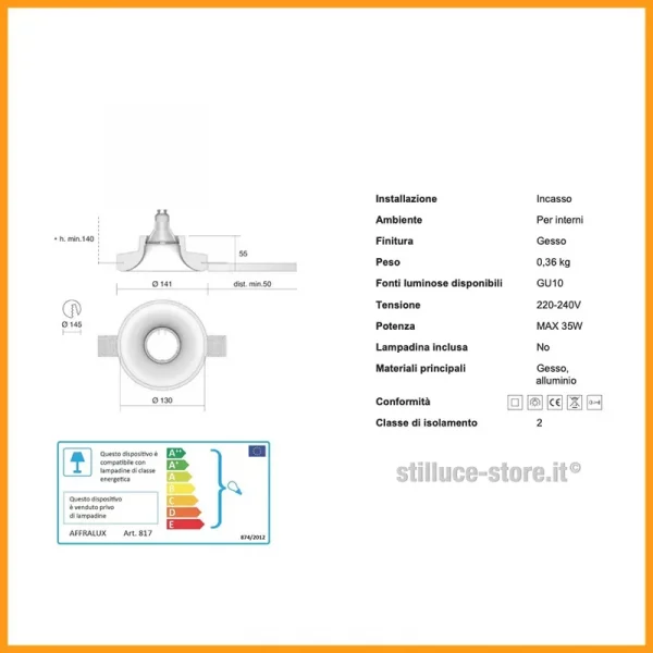 Novalux Slim Quadrato incasso LED 160 – Stilluce Store