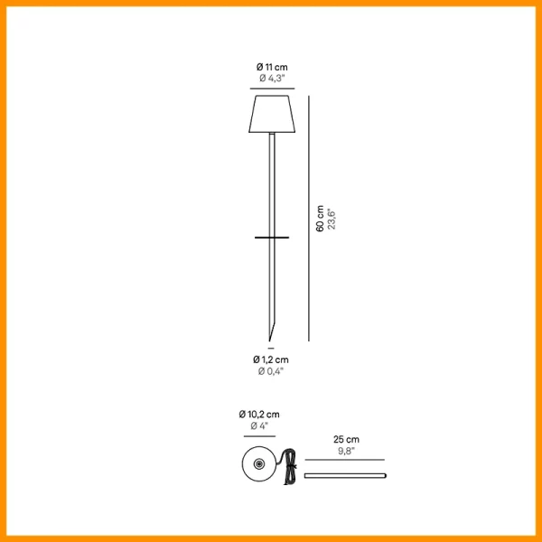 Zafferano Poldina Lampada a Picchetto – Stilluce Store