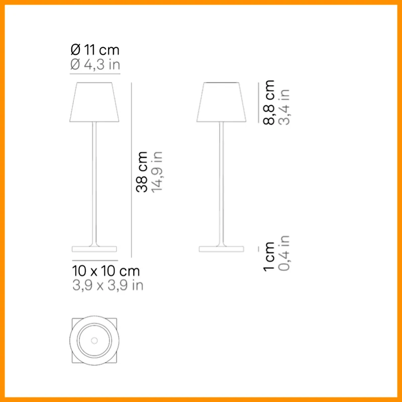 Lampada da Tavolo Poldina Pro Heart di Zafferano